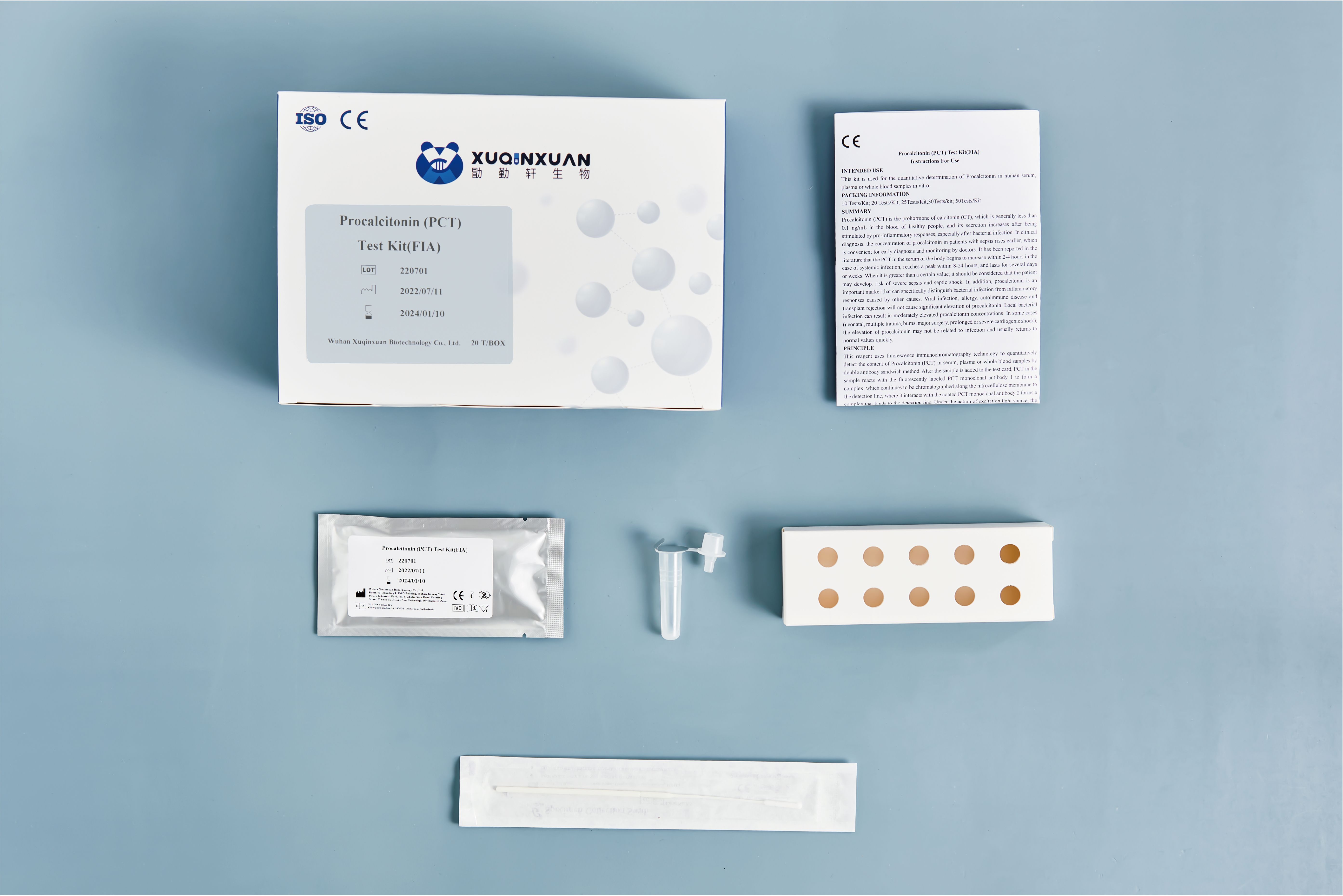 降鈣素原（PCT）檢測試劑盒（熒光免疫層析法）